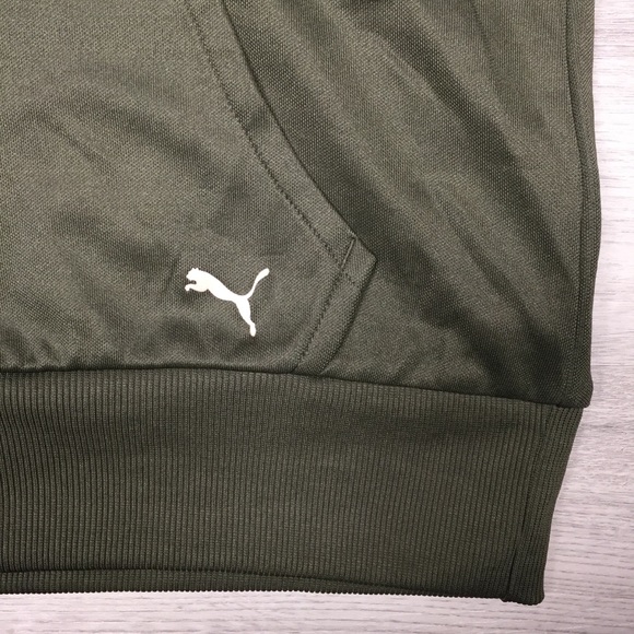 NWT Puma Explosive Sleeveless Hoodie, Olive, Sz M - Picture 2 of 7